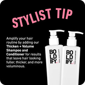 Boldify ingredient label close-up showing aloe and niacinamide transparency benefit