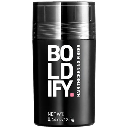 Boldify front packaging showing light brown hair fibers and clear branding for confidence