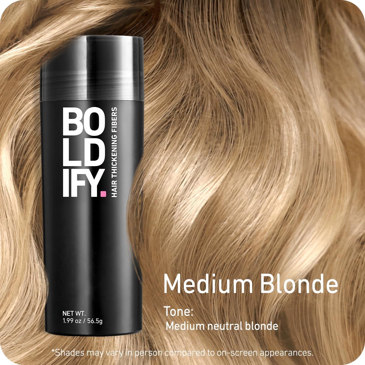Boldify dispensing fibers into hand for controlled application and precise coverage