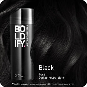 Boldify open container with visible fibers, easy scoop application benefit