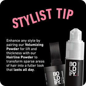 Boldify styled lifestyle shot with natural hair volume and everyday confidence
