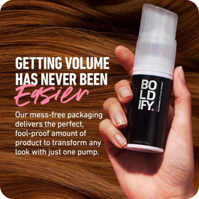 Boldify travel bag ready scene showing portability for on-the-go refreshes