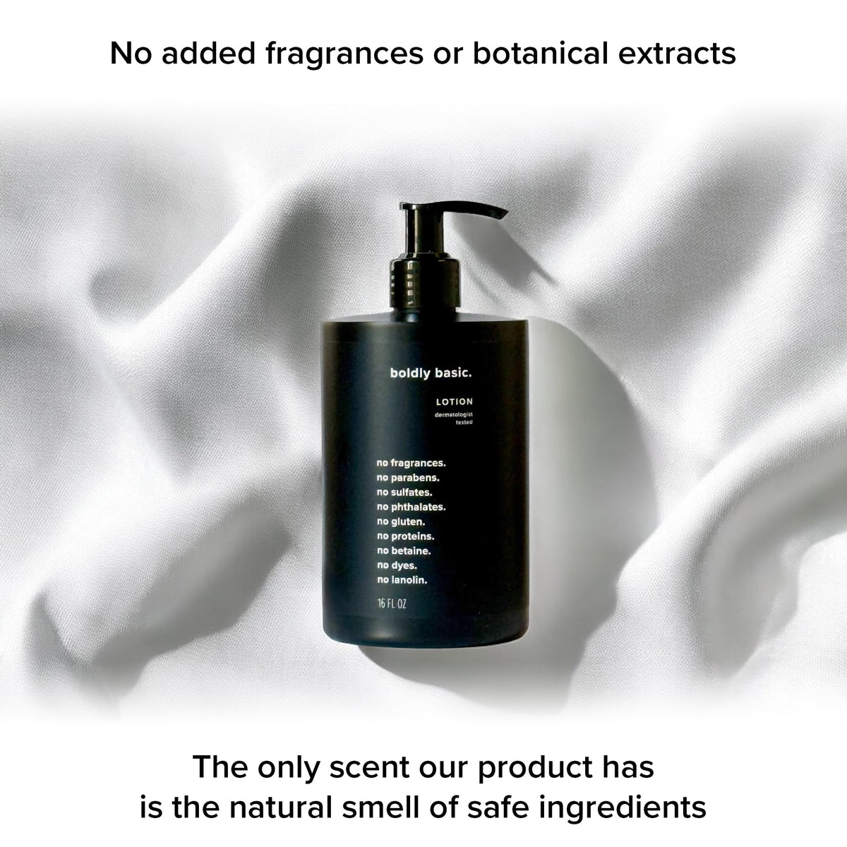Boldly Basic in bathroom lifestyle setting suggesting daily routine compatibility and simplicity