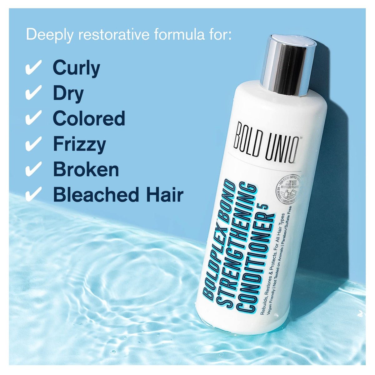 Bold Uniq pump dispensing conditioner for easy, mess-free use