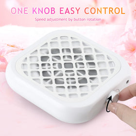 BOMOQING in use on a manicure table capturing dust during nail filing for cleaner workspace