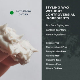 Bon Sens hands warming wax for application to hair — easy even distribution