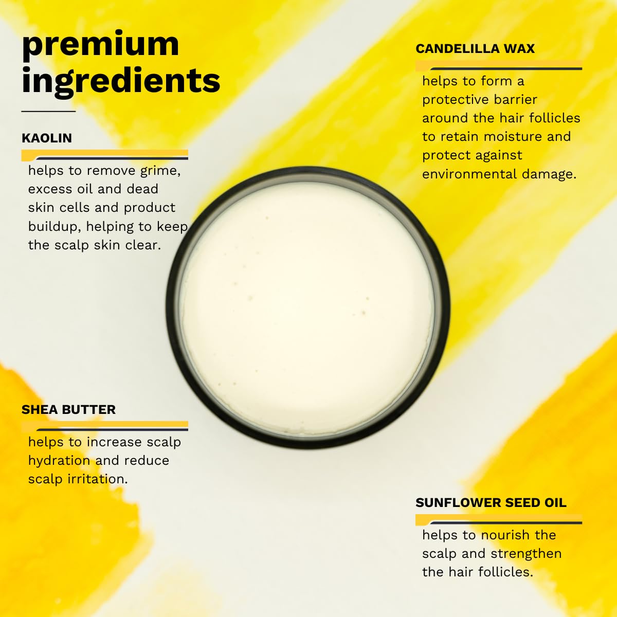 Bona Fide Pomade palm application showing product spread and quick absorption for styling ease