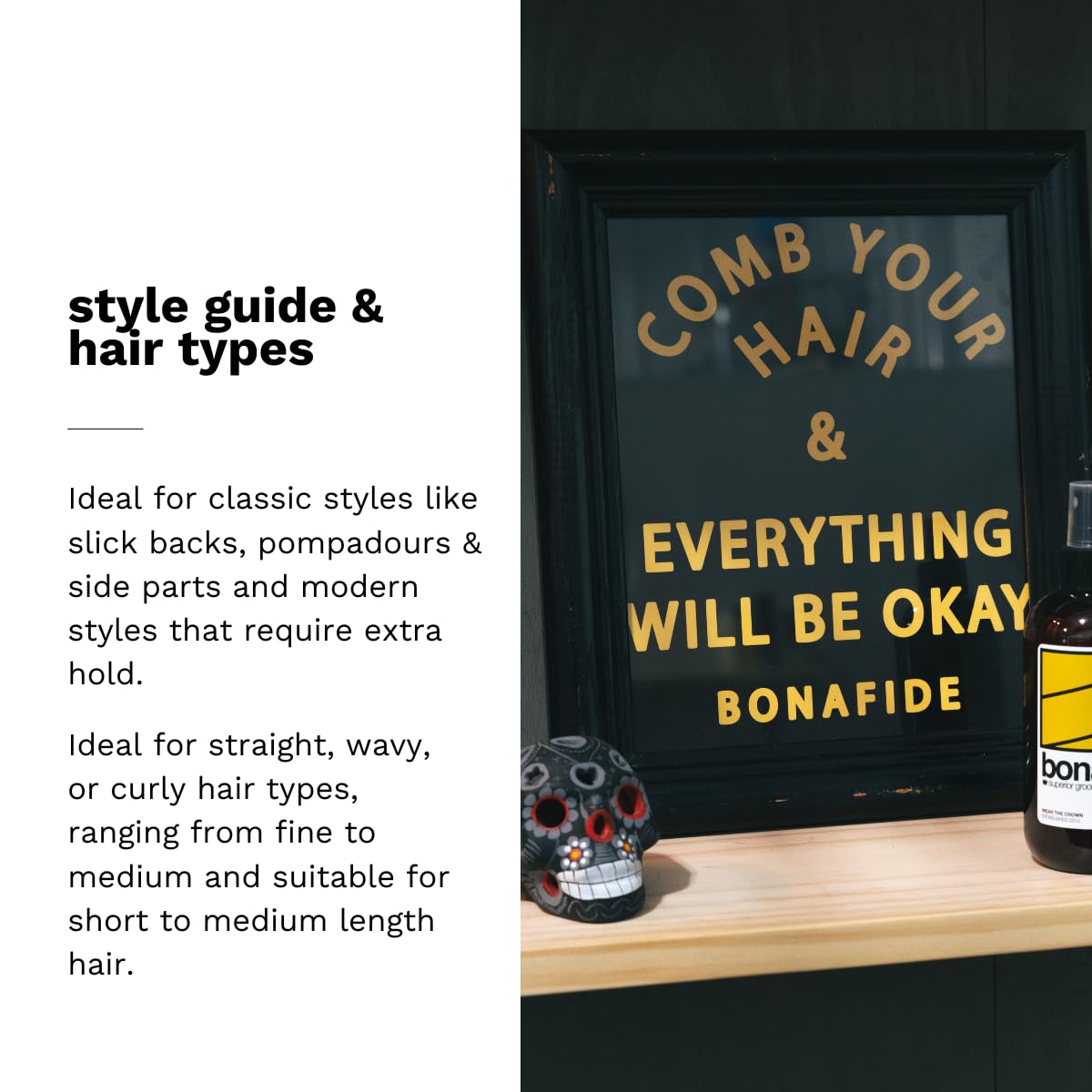 Bona Fide Pomade 4 oz size comparison demonstrating travel-friendly volume