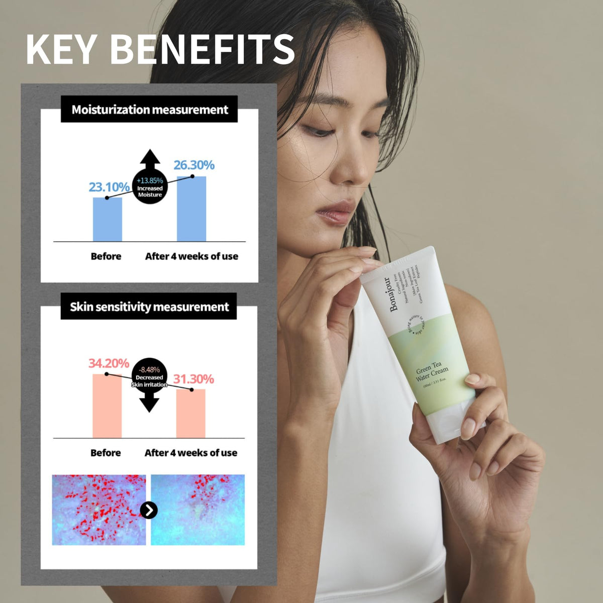 BONAJOUR label close-up highlighting ingredient claims and clean formulation