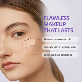 bonamedusa primer blended on cheek closeup showing reduced pores benefit refined texture