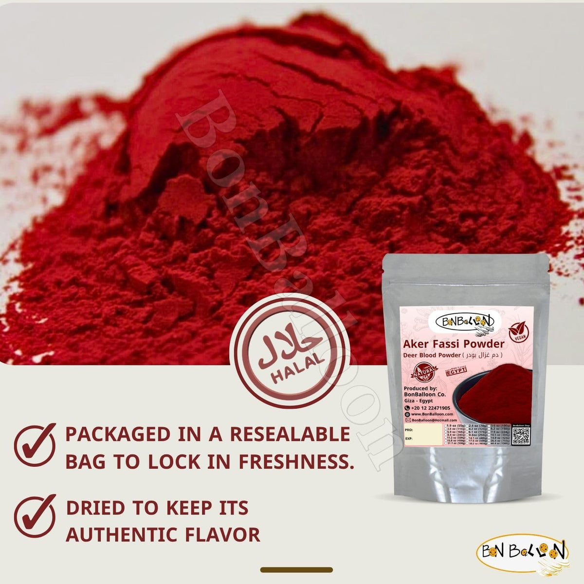bonballoon powder applied to hair, demonstrating easy use
