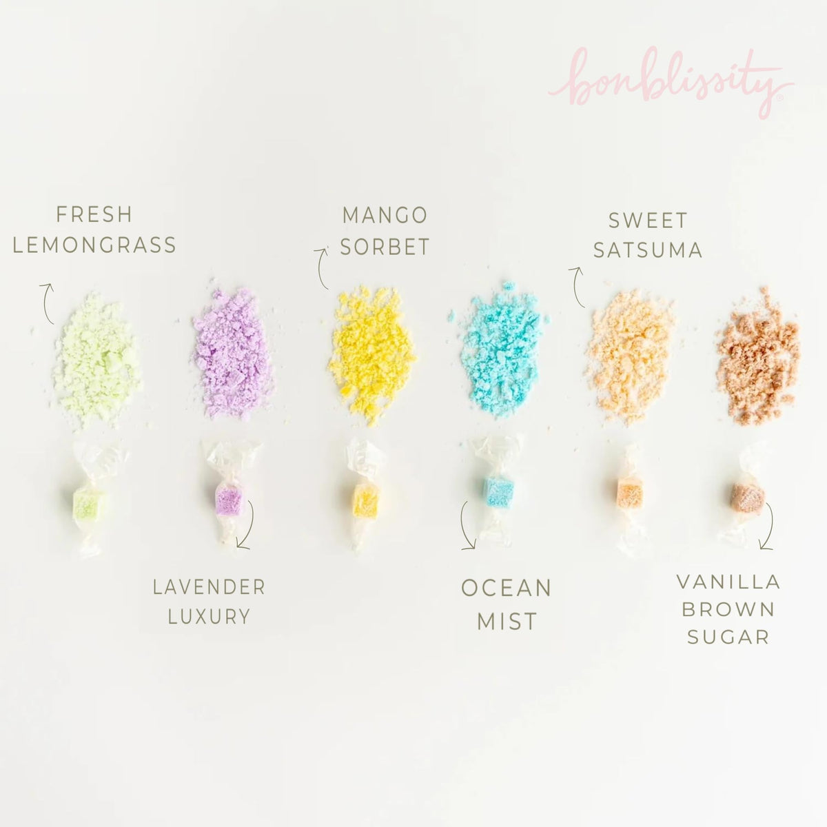 Bonblissity cube in hand demonstrating melt-to-lotion action and quick moisturizing benefit