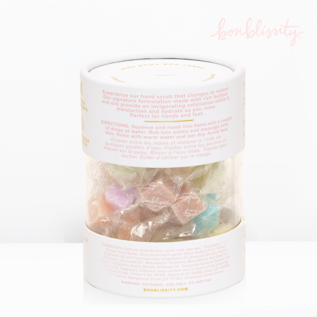 Bonblissity natural ingredients display of shea, cocoa, avocado butters and oils nourishing skin