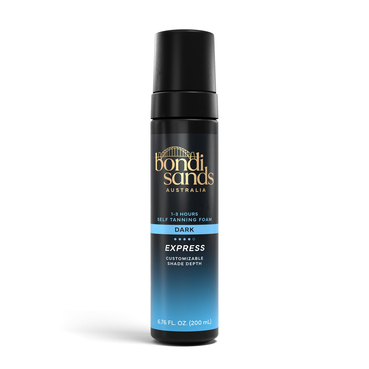 Bondi Sands front packaging showing foam bottle and benefits