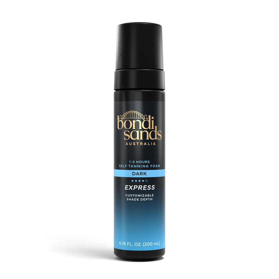 Bondi Sands front packaging showing foam bottle and benefits