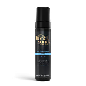 Bondi Sands bottle front view showing product and sleek packaging benefits even application