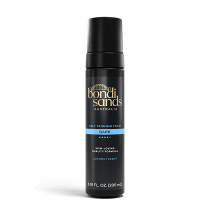 Bondi Sands bottle front view showing product and sleek packaging benefits even application