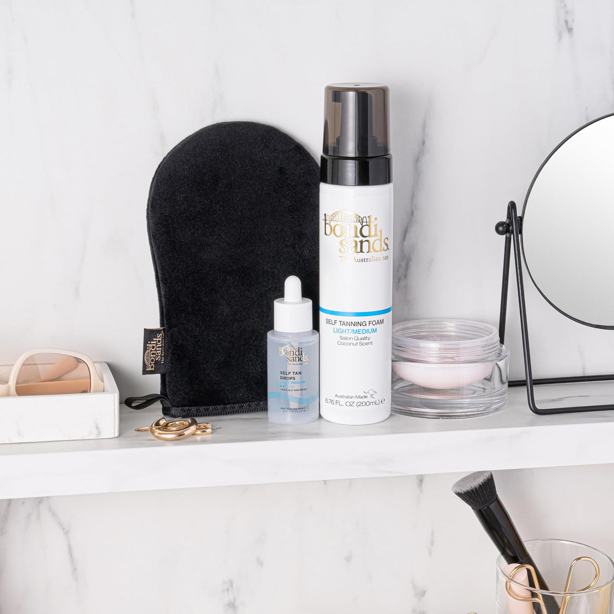 Bondi Sands face application during morning routine for natural daily glow