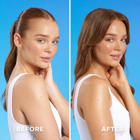 Bondi Sands drops mixed into moisturizer in bottle showing customization benefit