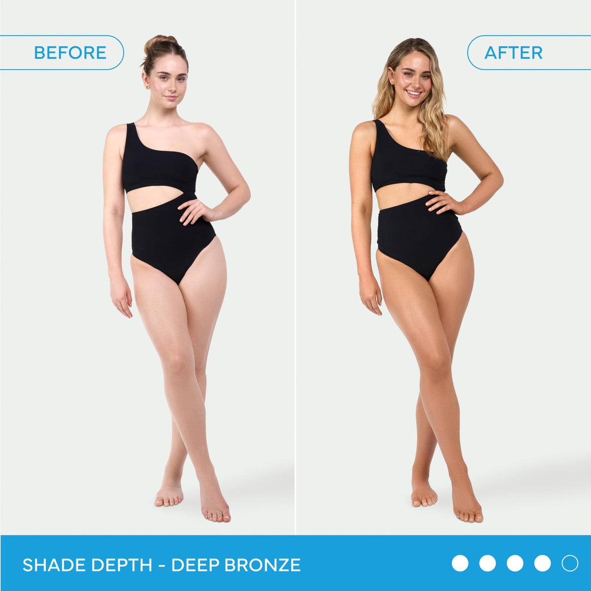 Bondi Sands foam lather applied to arm, demonstrates even coverage benefit