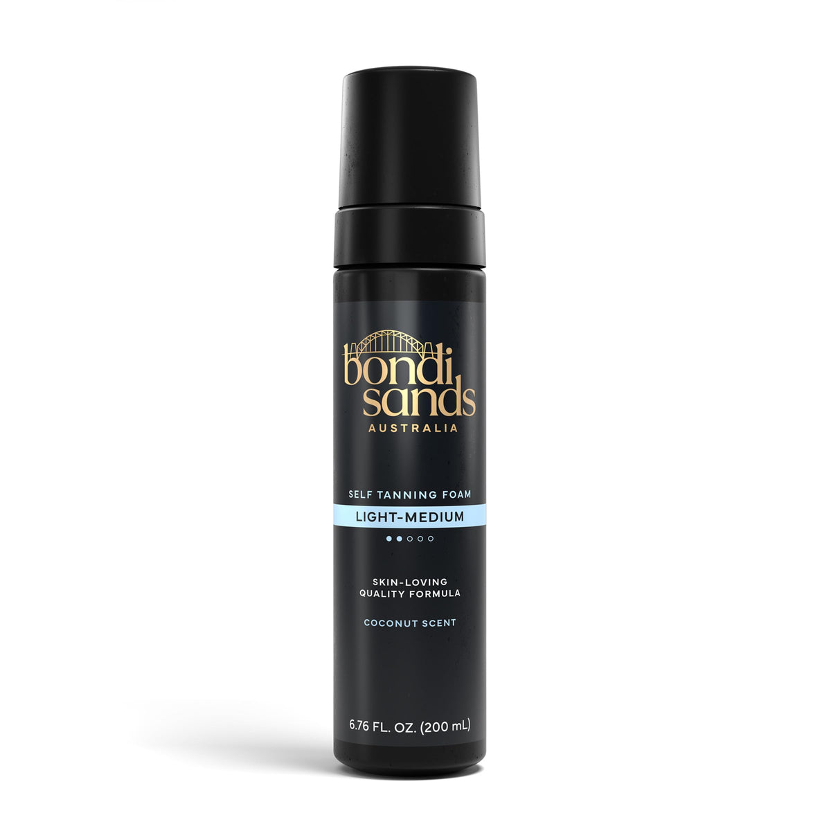 Bondi Sands front packaging showing foam can for easy identification and use