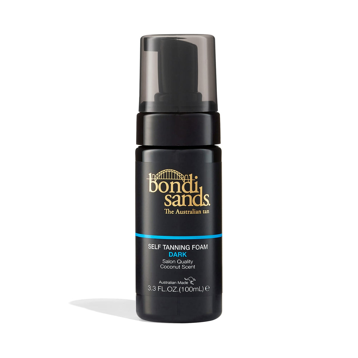 Bondi Sands front packaging showing foam bottle and travel-ready design