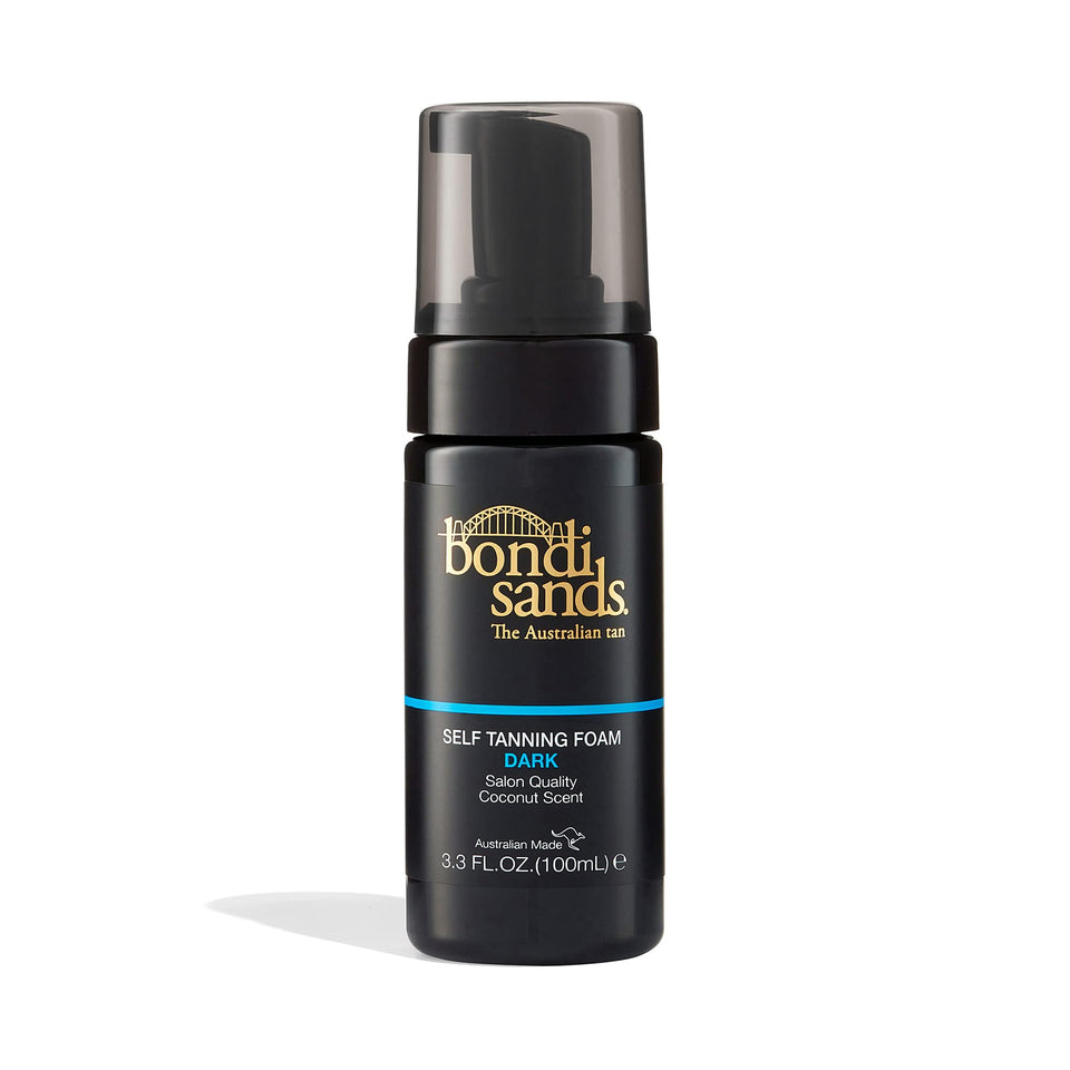 Bondi Sands front packaging showing foam bottle and travel-ready design