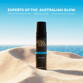 Bondi Sands legs before and after, visible natural bronze improvement