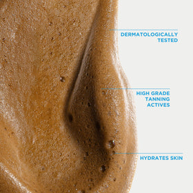 Bondi Sands in bathroom setting being applied, convenient at-home tanning