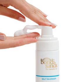 Bondi Sands pump dispenser close-up for controlled application and convenience
