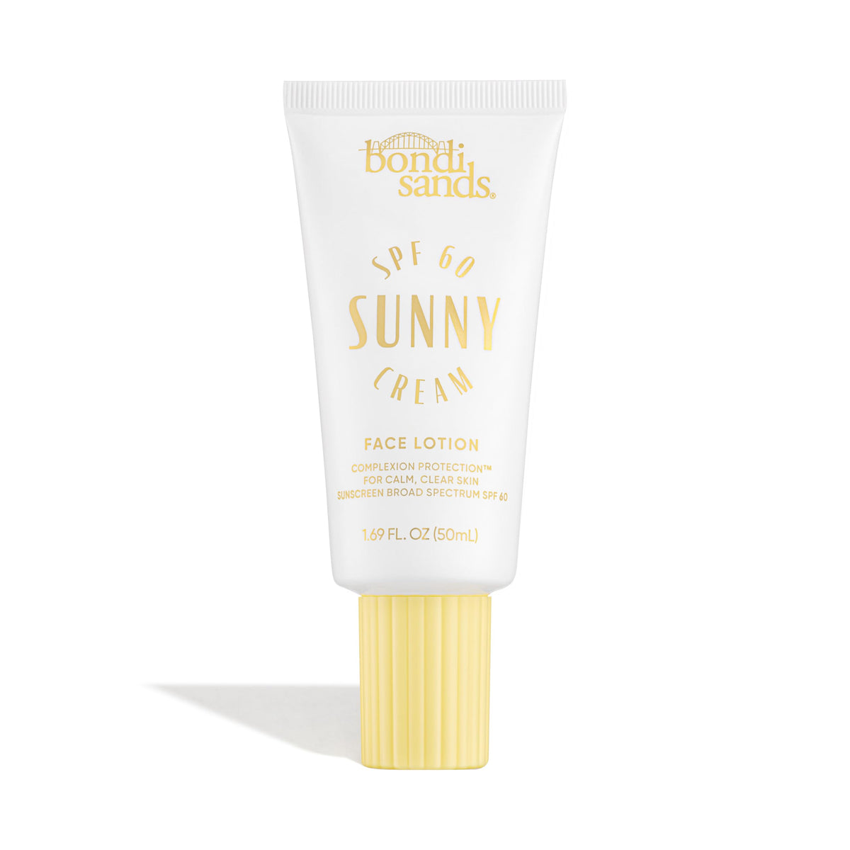 Bondi Sands front tube showing SPF 60 and compact travel benefit
