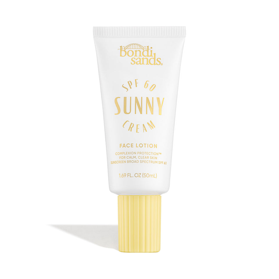 Bondi Sands front tube showing SPF 60 and compact travel benefit