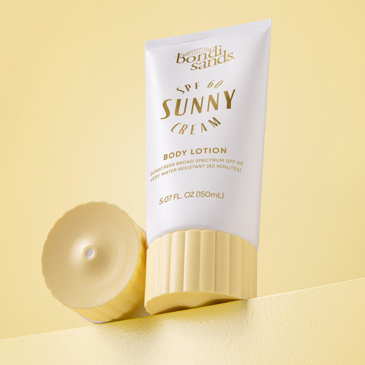 Bondi Sands in a beach bag lifestyle photo conveying portable sun care