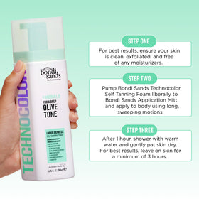 Bondi Sands rinsed skin revealing natural olive finish benefit