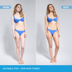 Bondi Sands being applied with mitt for streak-free, visible guidance