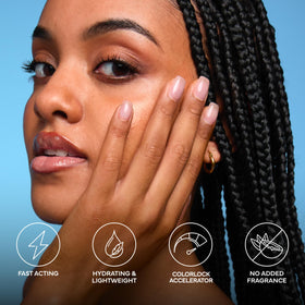 Applying Bondi Sands foam on arm for streak-free, fast-developing color