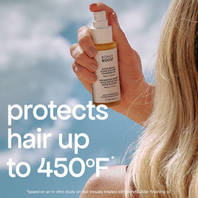Shiny styled hair after BONDIBOOST showing smoother finish