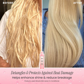 BONDIBOOST applied to damp hair to detangle and prep for styling