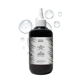 BondiBoost bottle front packaging showing product and purpose, promotes clear scalp