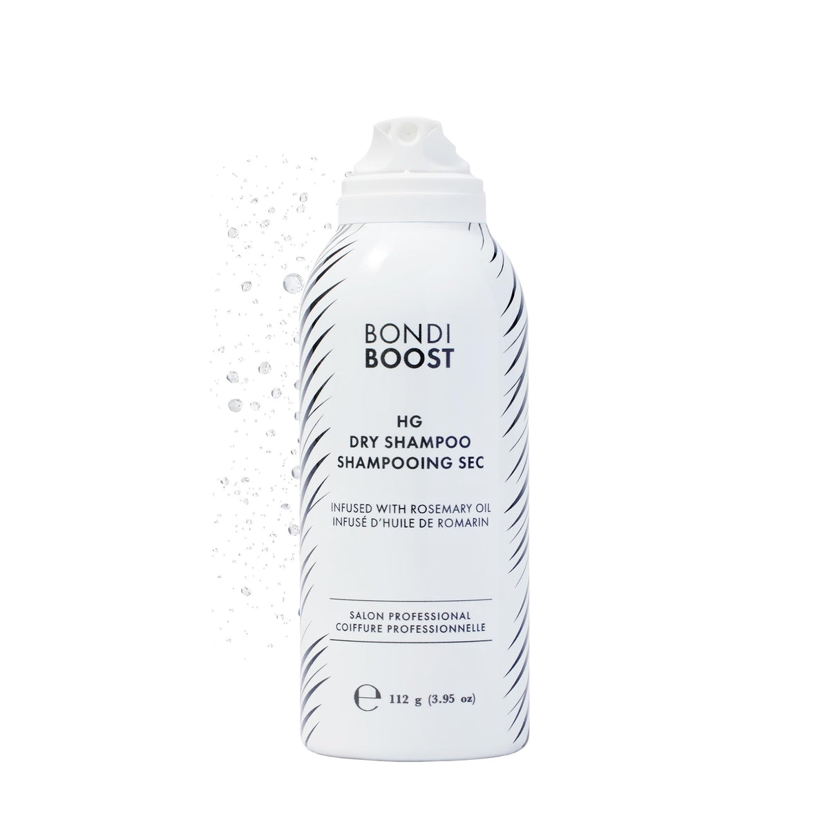 BONDIBOOST front packaging showing clean dry shampoo can and benefits