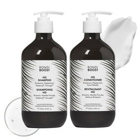 BONDIBOOST HG front packaging set showing both 16.9 fl oz bottles and benefits