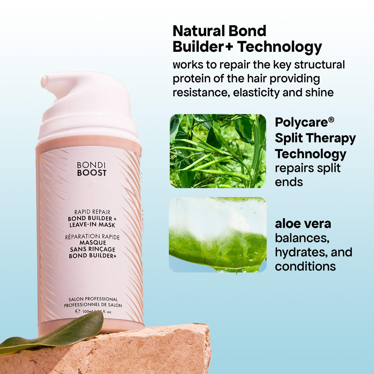 BONDIBOOST ingredient label showing bond builder and wheat protein benefits