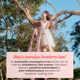 BONDIBOOST strawberry gum and biotin ingredients emphasizing nourishment