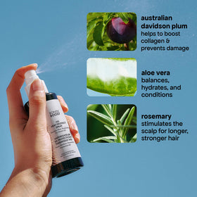 BONDIBOOST being sprayed during blow-dry to protect hair from heat