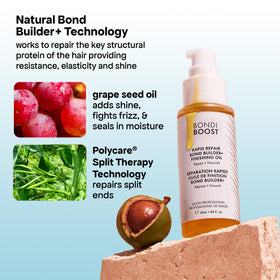 BONDIBOOST oil drop close-up highlighting lightweight texture