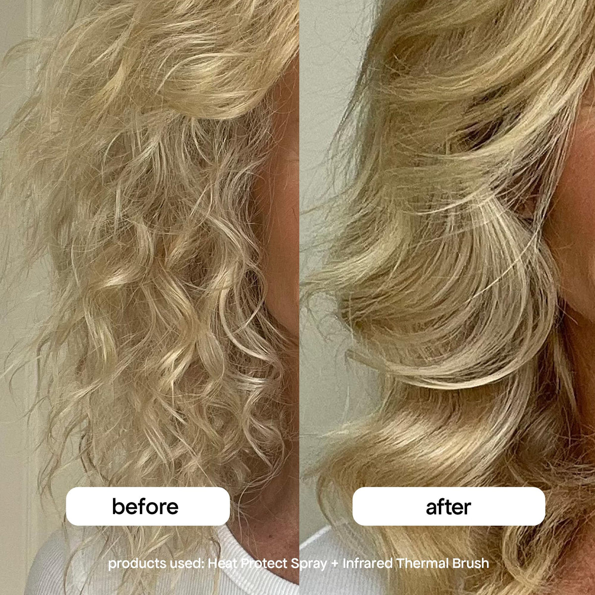 BONDIBOOST product on a hair strand highlighting smoother texture