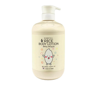 BONNYHILL front packaging shows 33.81 fl oz bottle and rice benefits for moisturized skin