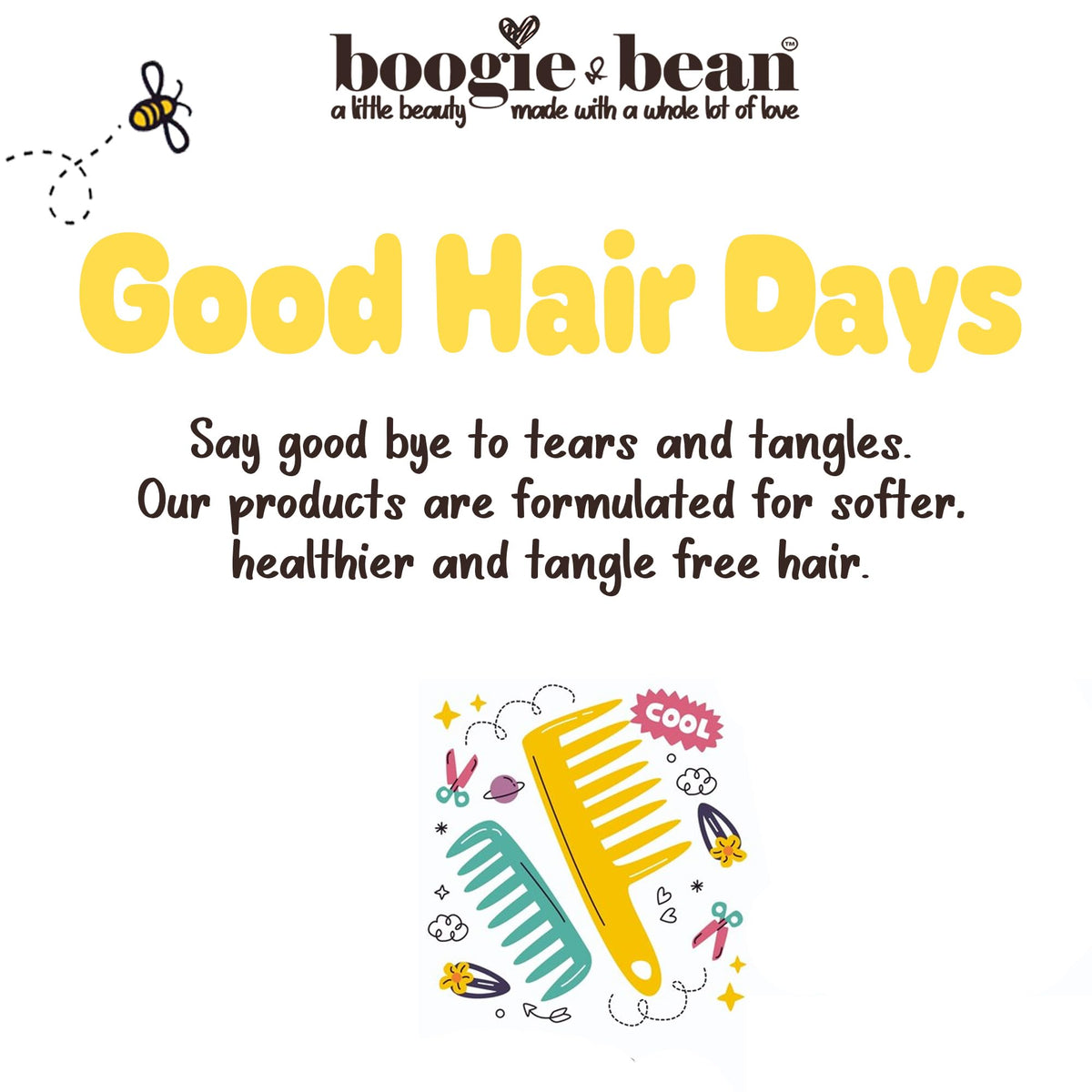 Boogie and Bean smoothing braids to reduce frizz and add shine