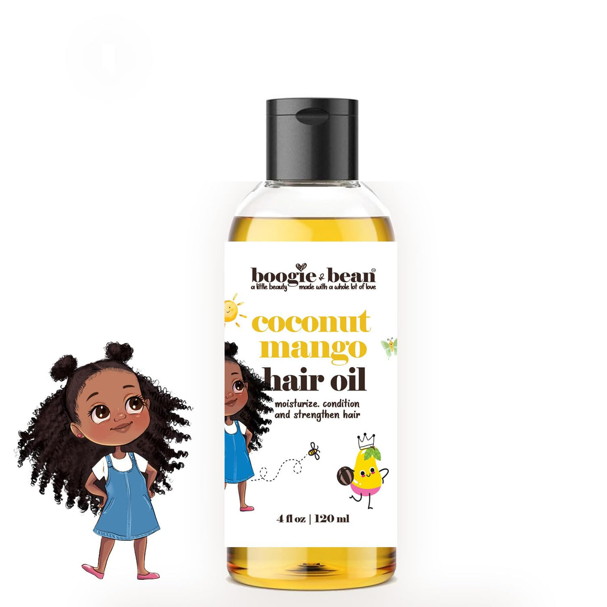Boogie and Bean front bottle showing label and kid-safe design benefit