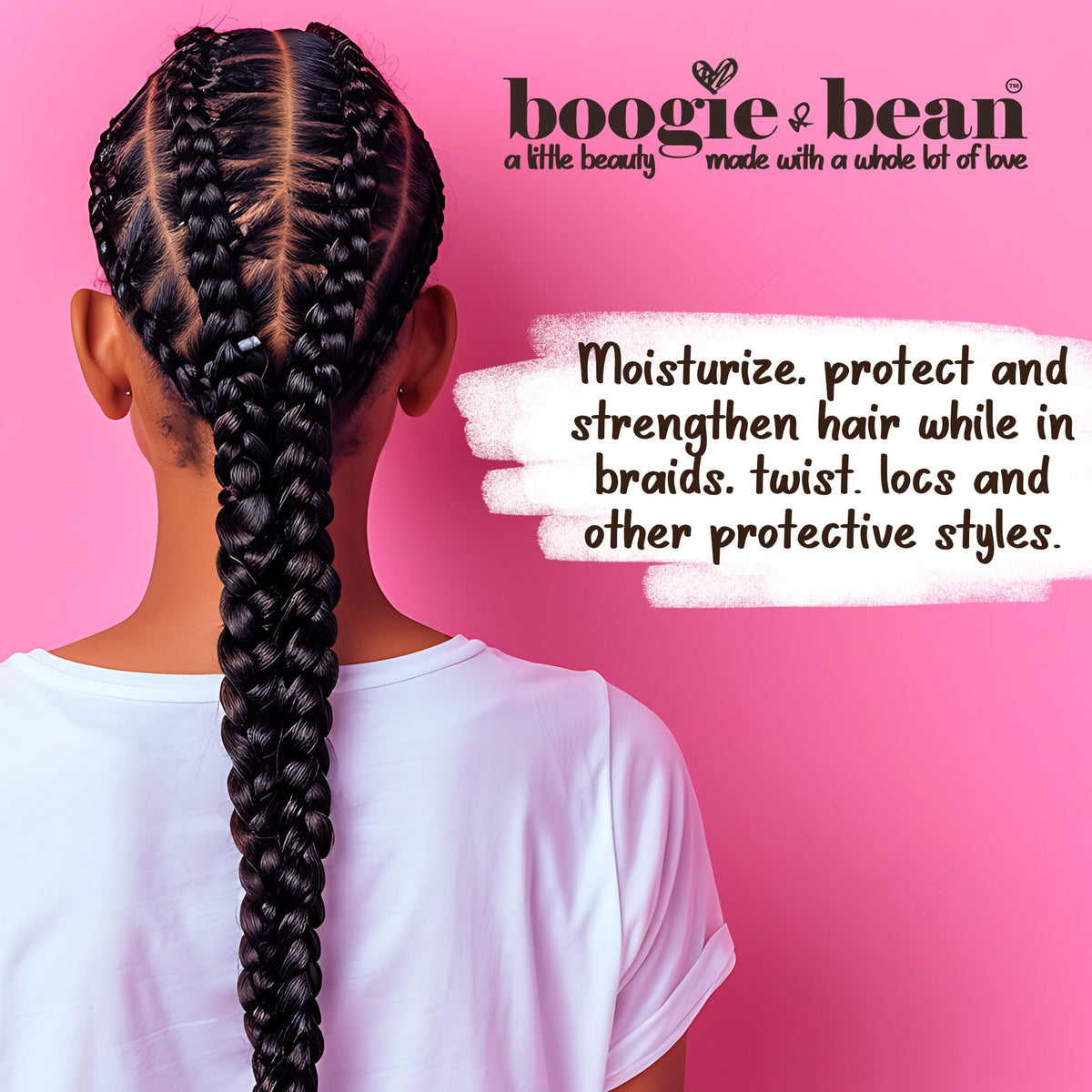 Boogie and Bean ingredients label highlighting natural clean formula